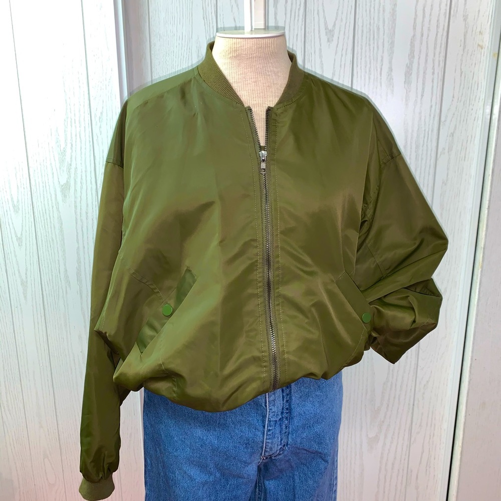 Vintage BOWIE BOMBER JACKET SILK SCREENED L - Picture 3 of 11